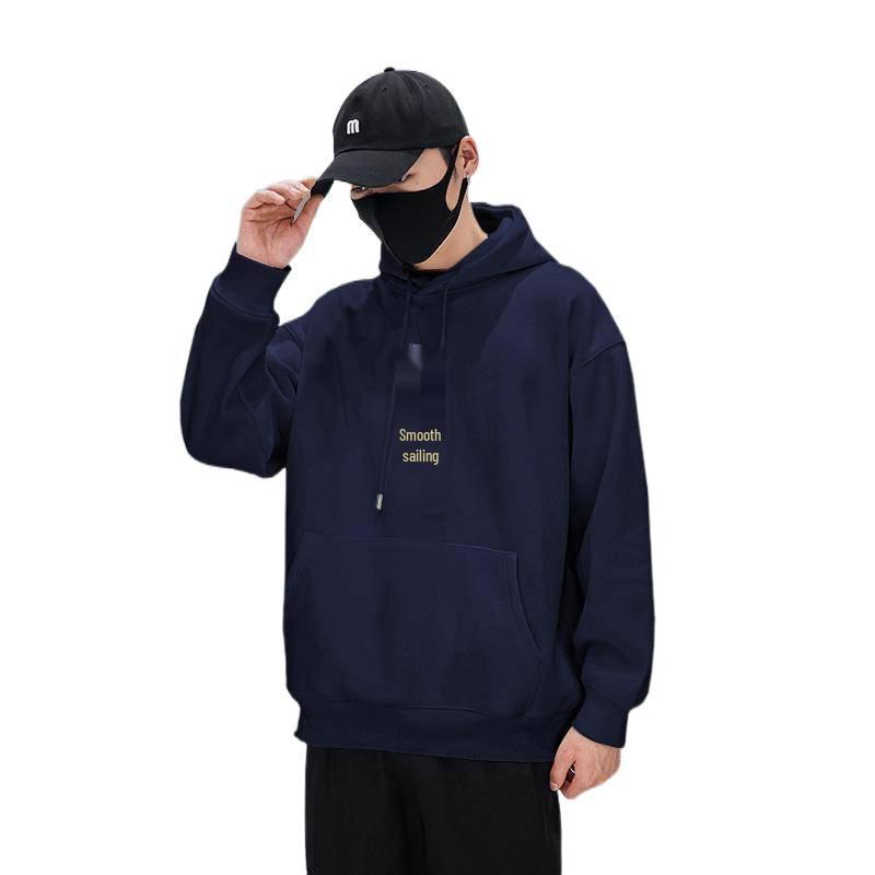 Shawn Yue Fleece-Lined Hoodie: Men's Hong Kong Style, Autumn/Winter, Trendy Brand, Large Size, Versatile Shirt