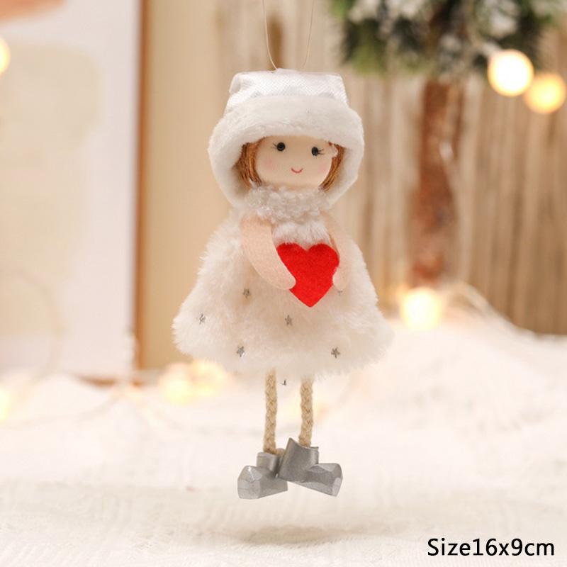 New Year 2025 Christmas Elf Doll Ornaments Xmas Tree Hanging Pendant Navidad 2025 Santa Kids Gift Christmas Home Decoration