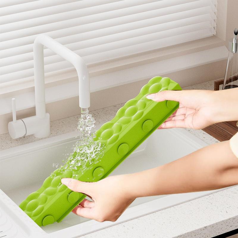 1pc Silicone Splash Guard Sink & Shower - Heavy-Duty Splash Barrier, Non-Slip Dishwasher Splash Deflector,Bathtub Splash Stopper