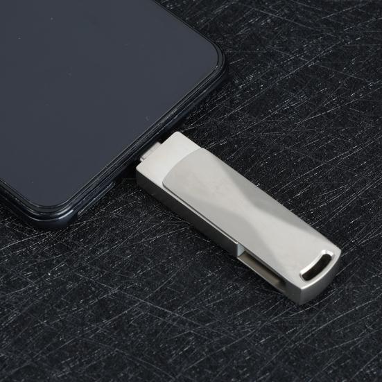 512 GB 2 em 1 OTG USB Flash Drive USB 2 USB-C Thumb Drive Metal USB Disk Flash Stick