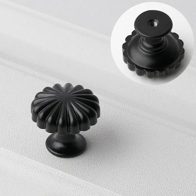 2pcs Pumpkin Solid Aluminum Alloy Single-hole Handles, Cabinet Drawer Closet Door Handles, Furniture Hardware