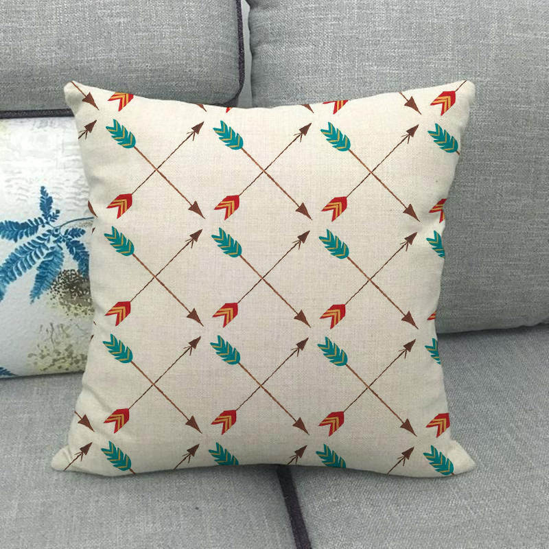Simple Geometric Patterns Digital Printing Short Plush Pillow Covers For Car Sofa Office Cushion Cover Home Goods 60X60Cm