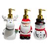 Dispensing Bottle Deer Santa Claus Snowman Design Soap Container Water-Absorbing Anti-Slip Bottom Shower Gel Bottle