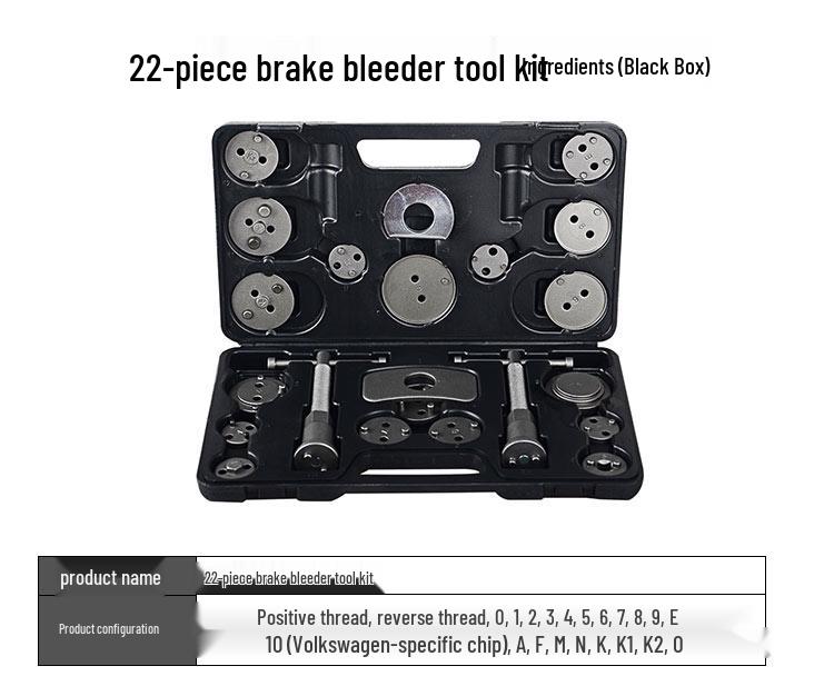 22-Piece Brake Caliper Piston Retractor & Pad Removal Tool Set for Auto Repair