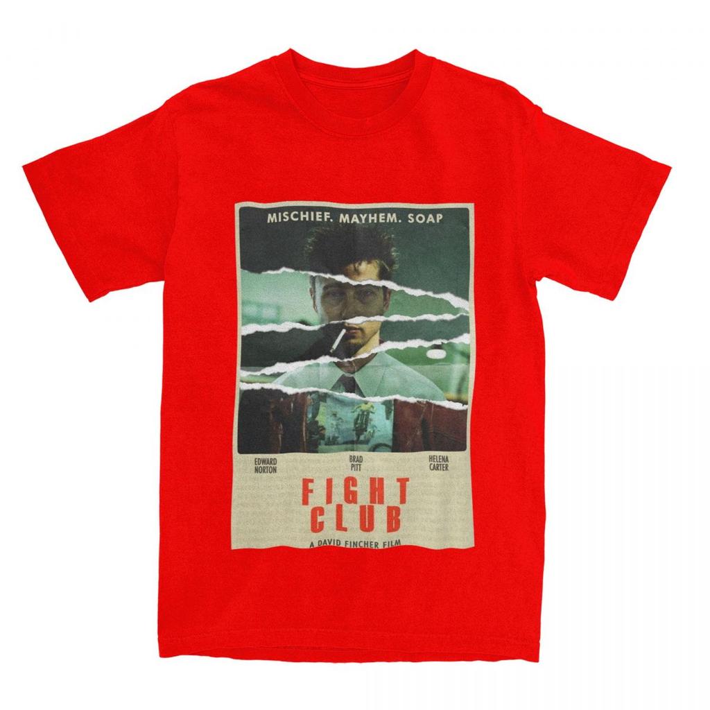 Fight Club Plakát Tričko Oblečení pro Unisex Ženy Čistá Bavlna Ležérní Klasické Filmové Tričko S Krátkým Rukávem Oblečení Nápad na Dárek