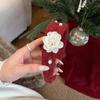 Sweet Floral Pearl Hair Hoop Korean Style Wide Edge Hairband Flocking Flower Headband  Lady
