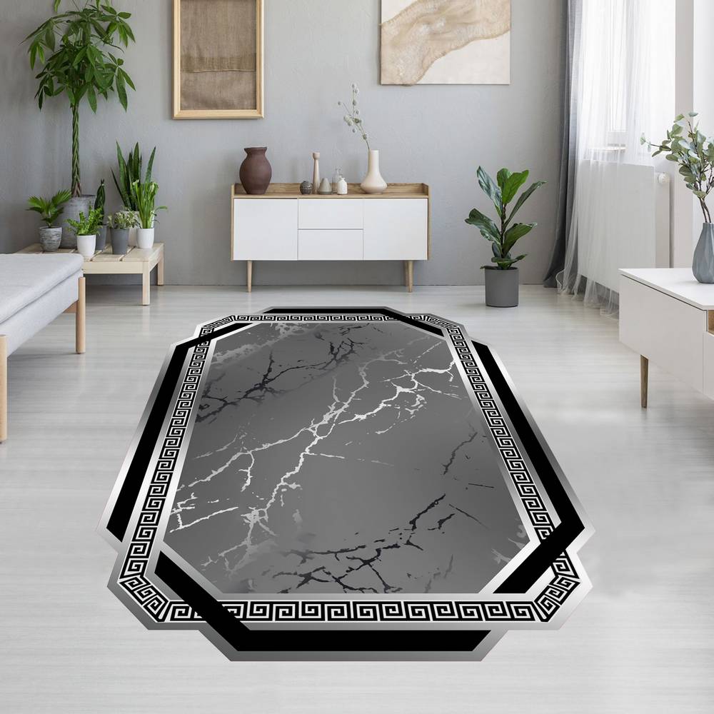 

Моющийся ковер с принтом Rovigo Home RVGHOME0664-SM304 50x80 чёрный