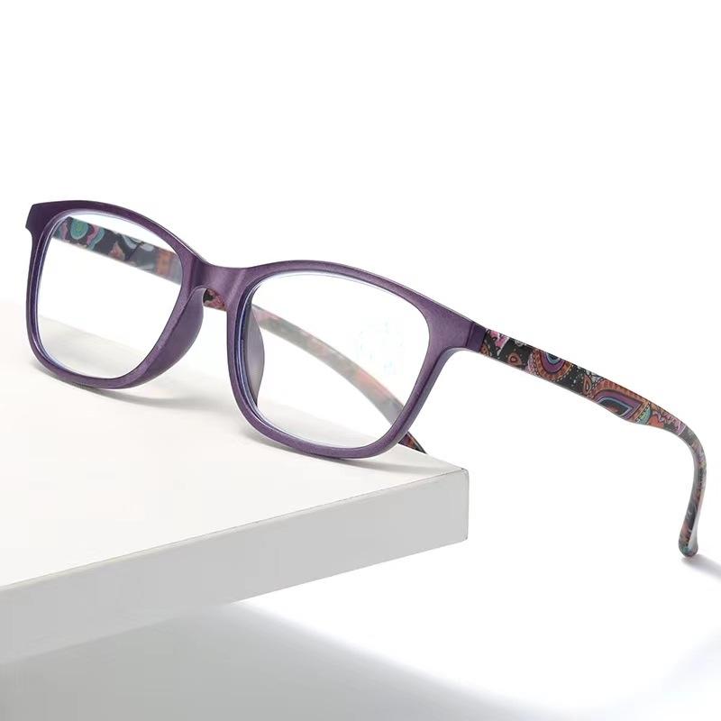 

Новые элегантные узоры, ультралегкие, анти-синего света высокой четкости, модные и молодежные очки для чтения +4.0 фиолетовый