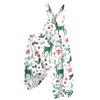Women's Summer Overalls Floral Print Vintage Jumpsuit (Non-Adjustable Straps)
