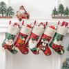 3D Design Christmas Stocking 18In Xmas Gift Candy Bag Embroidered Xmas Stocking for Family Holiday Christmas Party Decor