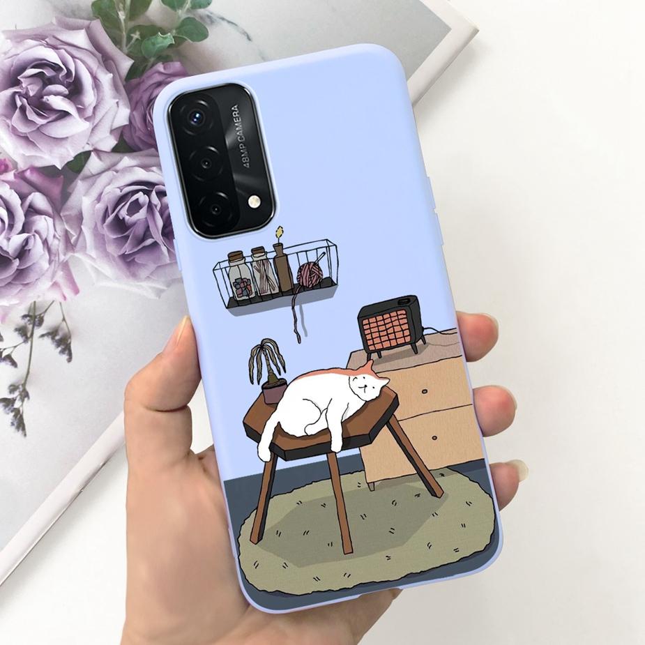 For Oppo A74 4G Case Oppo A54 A94 Cute Fashion Panted Cover Soft TPU Phone Case For Oppo A94 A 54 74 OppoA54 OppoA94 Fundas Capa