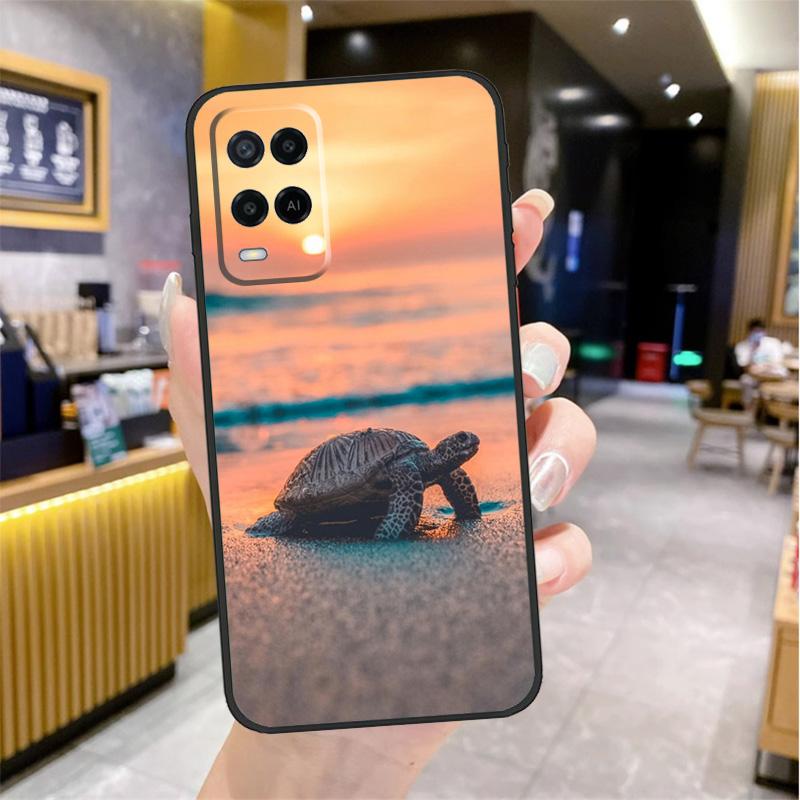 Swimming Freshwater Sea Turtles Case For Oppo A96 A76 A16 A17 A18 A60 A80 A40 A38 A58 A78 A98 A94 A74 A54 A15 A57 A77 A5 Pro