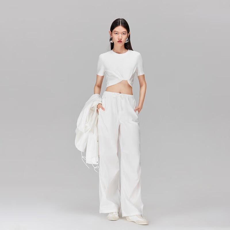 VEROMODA 2025 Autumn Cotton Blend Drawstring Loose Cargo Pants