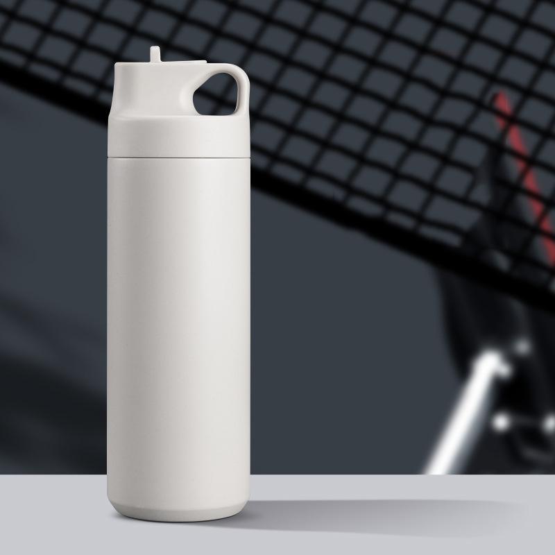 550ML Stainless Steel Insulated Cup Portable Thermos Cup Anti-drop Straw Water Bottle Outdoor Sport Insulated Water Bottle