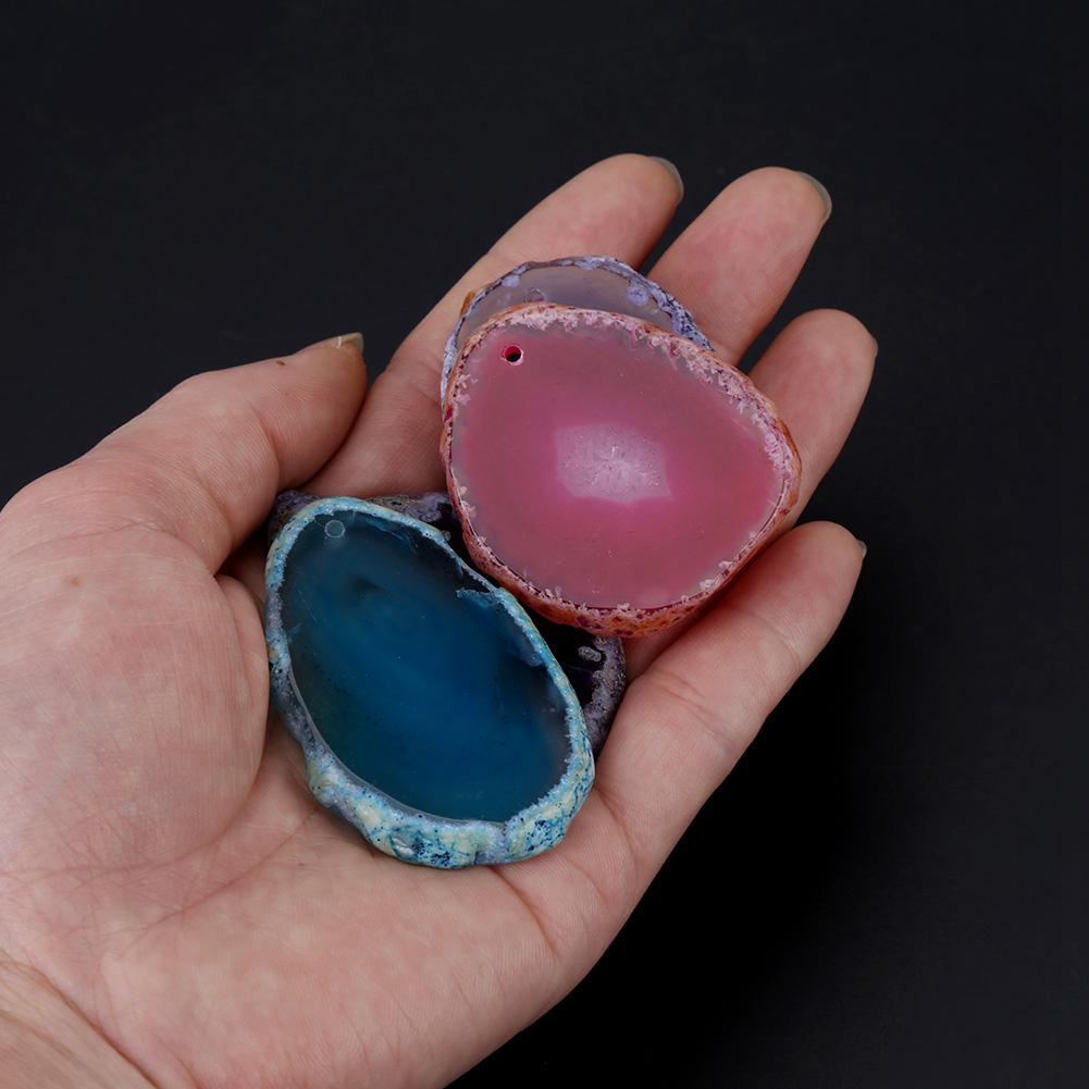 5Pcs 30-40mm Multi uses Natural Irregular Shaped Agate Slices Lot DIY Decoration Supplies