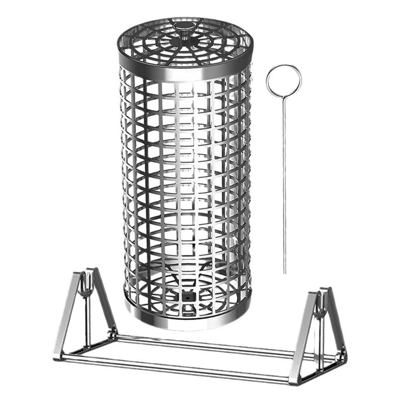 

Вложенные корзины для гриля, круглая корзина на колесиках для гриля, переносная сетка для барбекю из нержавеющей стали, инструменты для барбекю на открытом воздухе для пикника и кемпинга spain