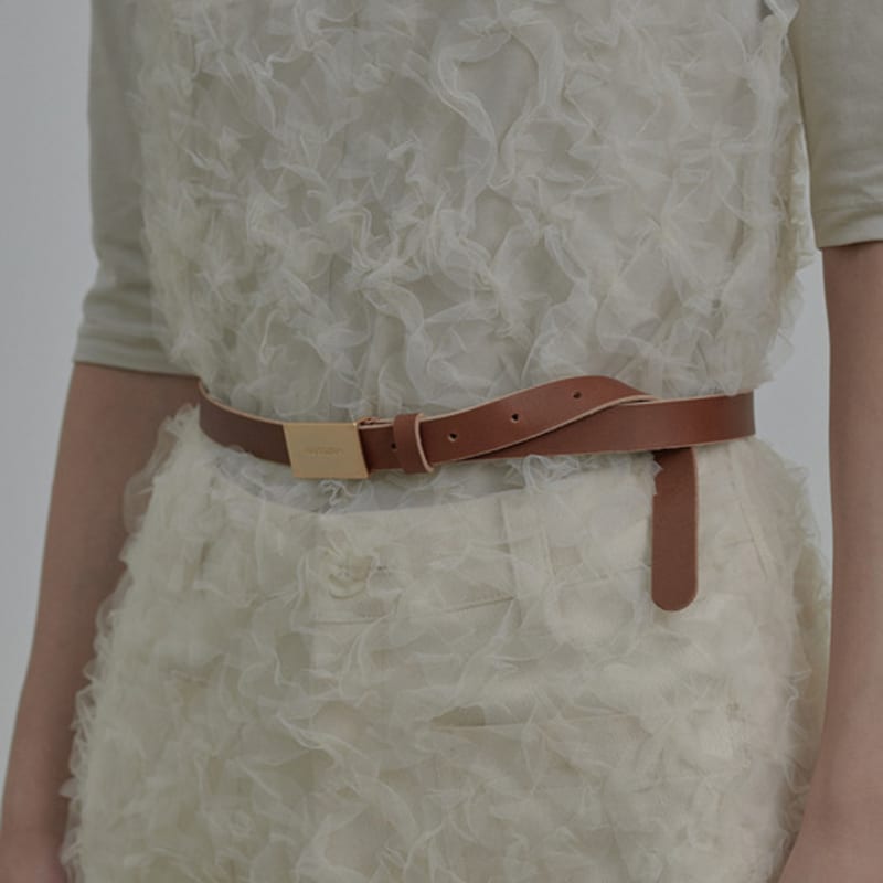 

MAUSOLEUM Логотип тонкий кожаный ремень-Черный,Коричневый,Белый/Золотой,Серебристый Brown_Silver