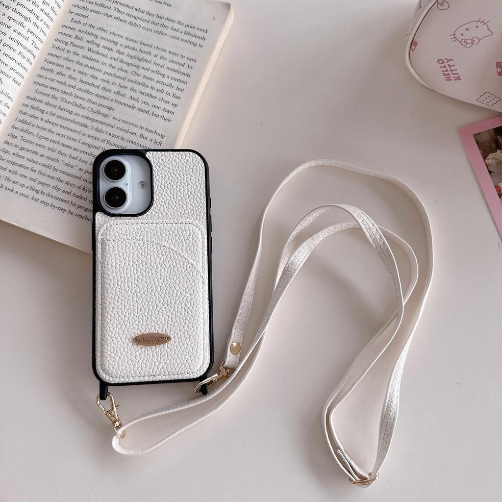 Cards Solt Wallet Leather Flip Crossbody Case For iPhone 16 Pro Max 15 Plus 14 13 12 11 Vertical Bag Pocket Long Lanyard Cover