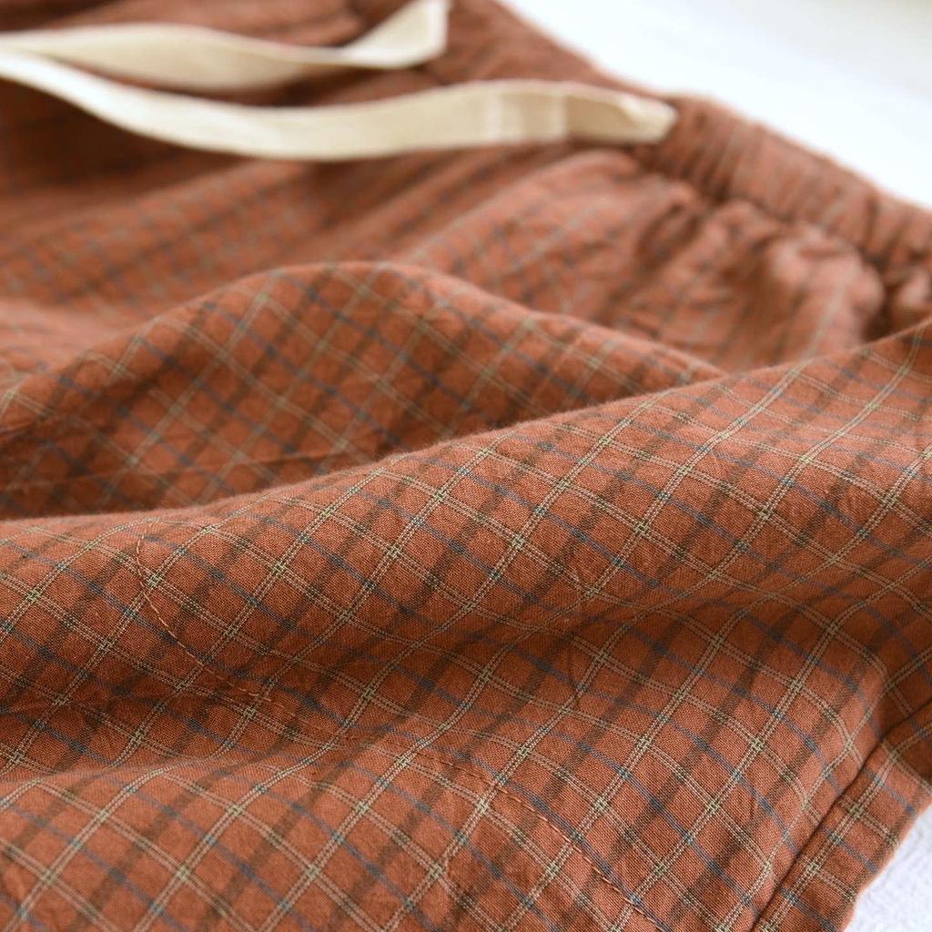 Damen Sommer Pyjama und Strandshorts aus reiner Baumwolle, gewaschen