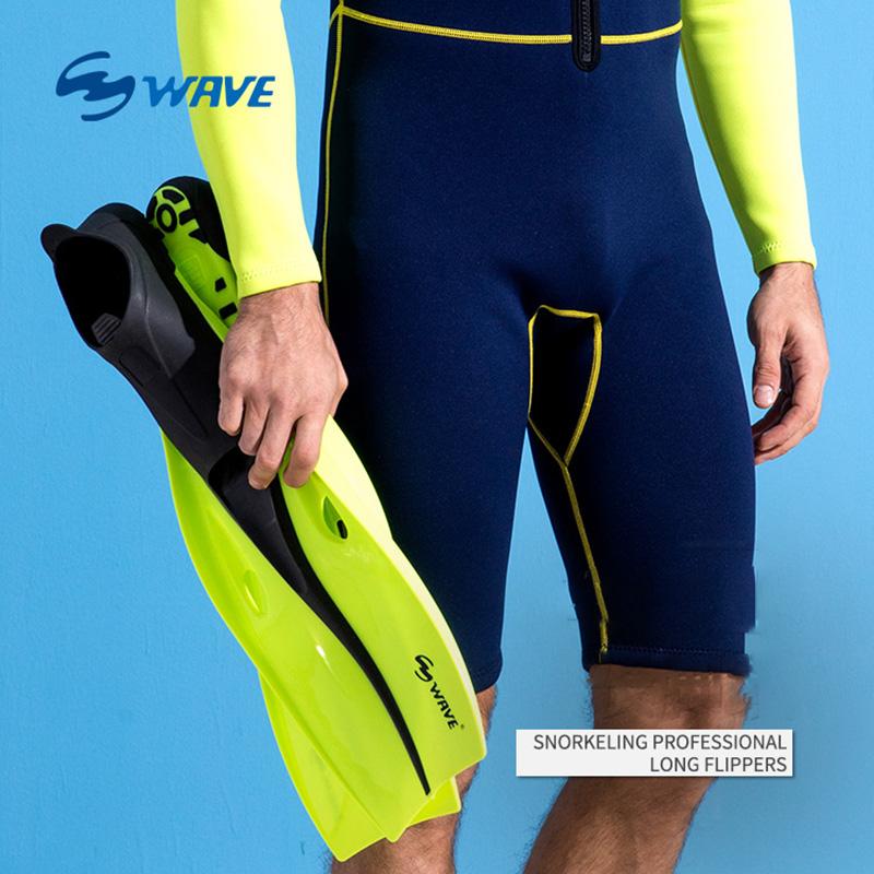 WAVE 2026 Profesjonalne Płetwy Nurkowe dla Dorosłych Kombinezon do Snorkelingu Sprzęt Płetwy Nurkowe Pływackie Odpowiednie dla Dorosłych Mężczyzn Kobiet
