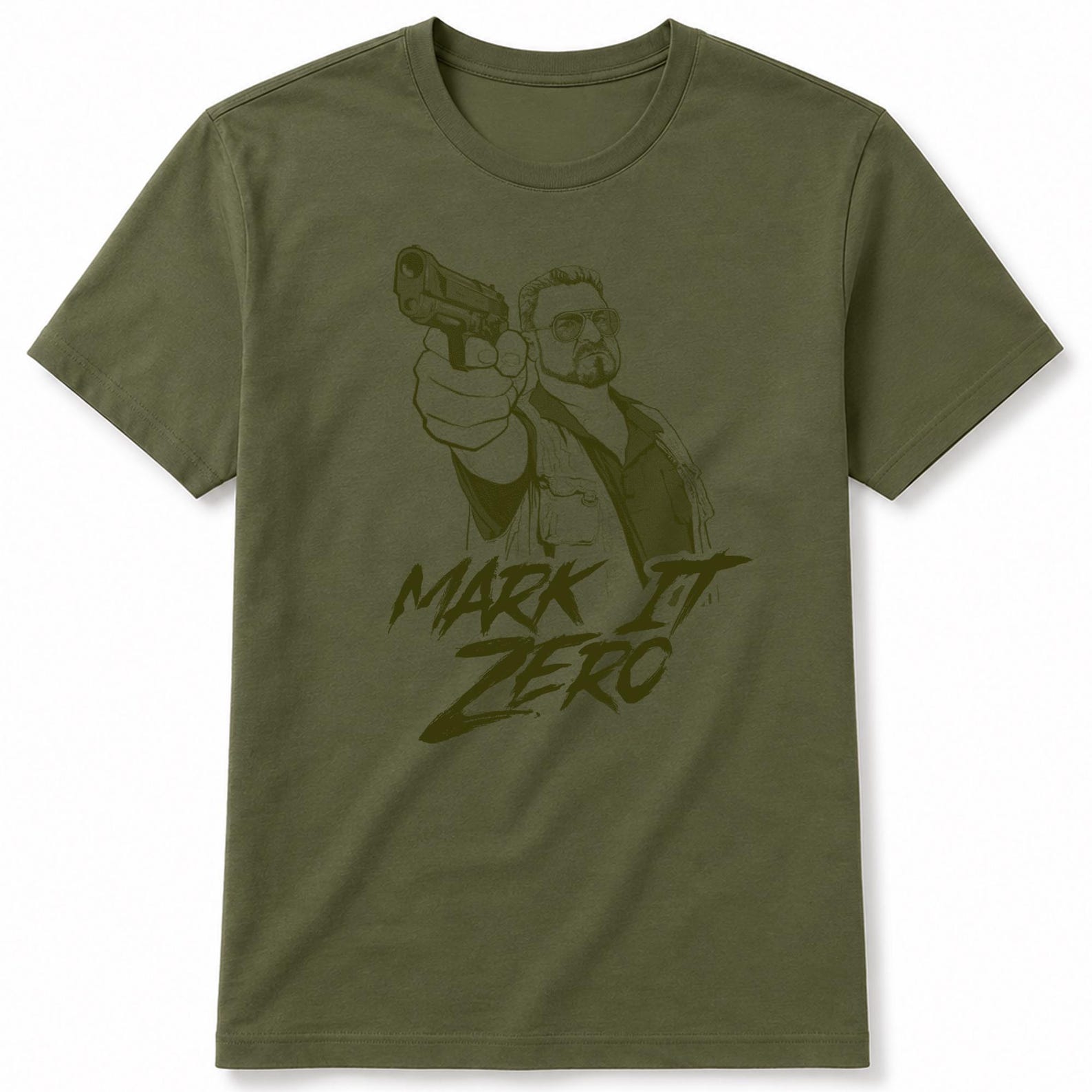 The Big Lebowski Mark It Zero Over The Line Walter Sobchak Shut Up Donny You re Out Of Your Element Calmer Than You Are Movie Tee T Shirt S