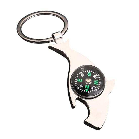 Kompassnyckelring Legering Mini Kompass Väskberlock Utomhus Camping Ryggsäcksberlock Nyckelring Present till Vandrare