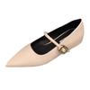 Women's commuter flat Mary Jane women's shoes spring temperament pointed head shallow mouth single shoes