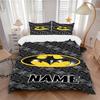 Custom Textile Batman Night Bedding 3 Piece Set HD Print Duvet Cover Pillowcases for Teens Adult Bedroom Decoration