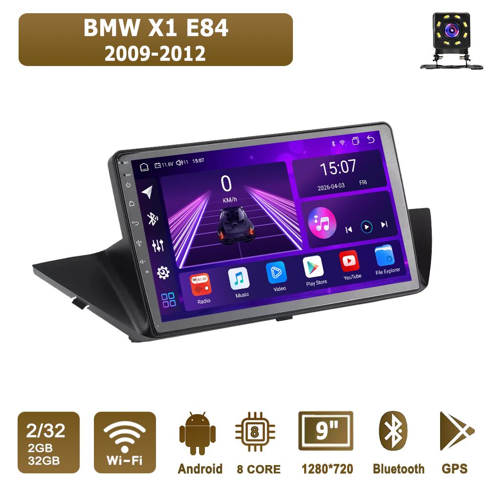 

Автомобильная магнитола Android Car-Play для BMW X1 E84 2009-2012 Мультимедийный плеер Головное устройство Стерео Навигация GPS BT WIFI, 8-ЯДЕРНЫЙ, 2+32 ГБ чёрный