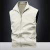 Polar Fleece Vest for Men In Autumn and Winter, with Flannel on Both Sides. Large Outdoor Casual Jacket with A Vest