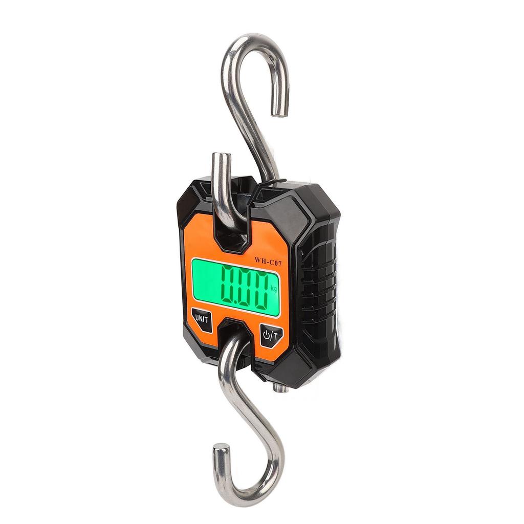 Digital Fishing Scale Multifunction 0.2kg To 100kg Portable Electronic Hook Scale with Backlit LCD