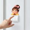 Switch Sticker, 3D Lying Girl Design Electrostatic Window Clings, Easy Peel & Stick Window Sticker for Kids Room Balcony Bathroom