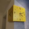 Double Sided Corner Wall Clock,Decorative Wall Clocks with Light for Living Room Decors Wall Mounted Angles Clocks Gift