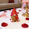 Valentine's Day Gnome Figurine 3D Printed Red Love Heart Gnome Statue for Indoor Home Table Tiered Tray Decor Romantic Gift for Him Her Wedding