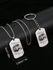Stainless Steel Keyring and Necklace, Gift for a Lady, Carved Badge, Ideal Gift for Men, Couples, Boyfriend, Family & Friends