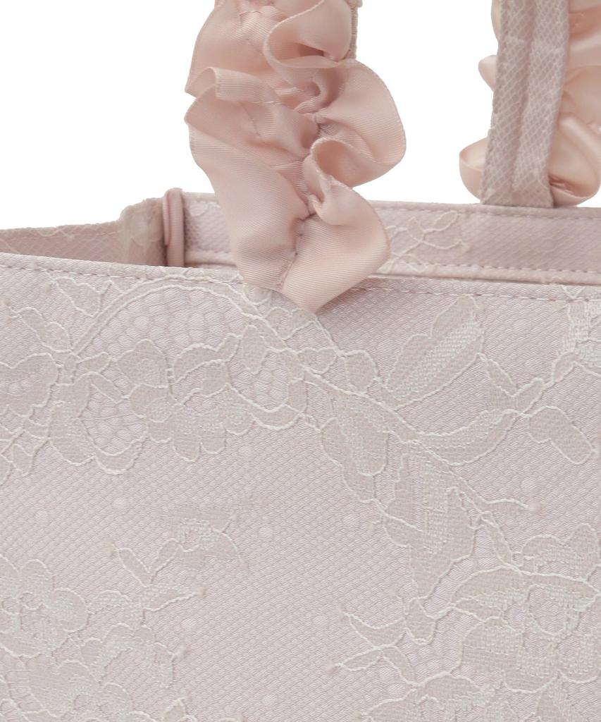 Maison De FLEUR Lace Frill Handle Square Tote Bag, Light Pink, Size F, 08000893600