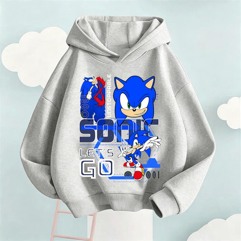 2026 Hoodie Boys Girls Cartoon Kids ShadowSonic Hedgehog Character Pullover Sweatshirt 2026 Long Sleeve Casual Top Children 4-13yrs