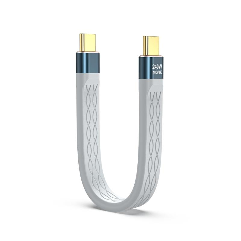 USB 4 Cable for Thunderbolt4/3 240W, 40Gbps Data Transfer 8K@60Hz Video USB C to USB C Cable 240W Fast Charging Cable