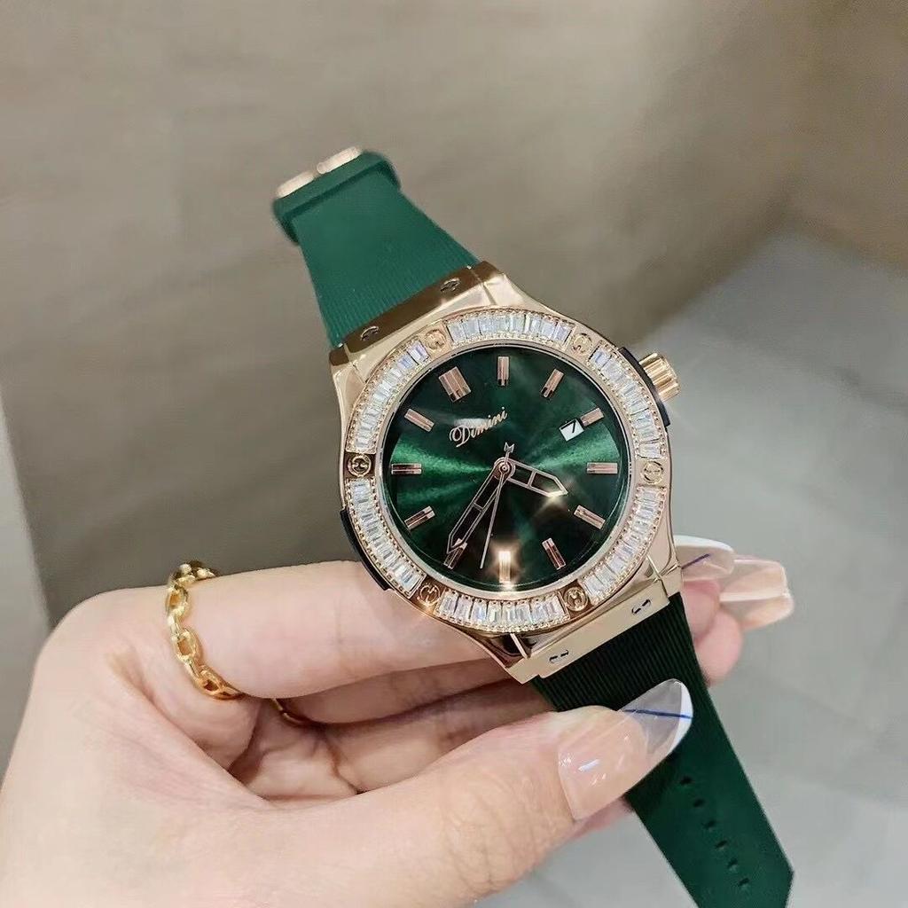 Watch Lady Domineering Personality Silicone Strap Sports Timing Running Seconds Large Dial Women'S Watch Diamond Waterproof