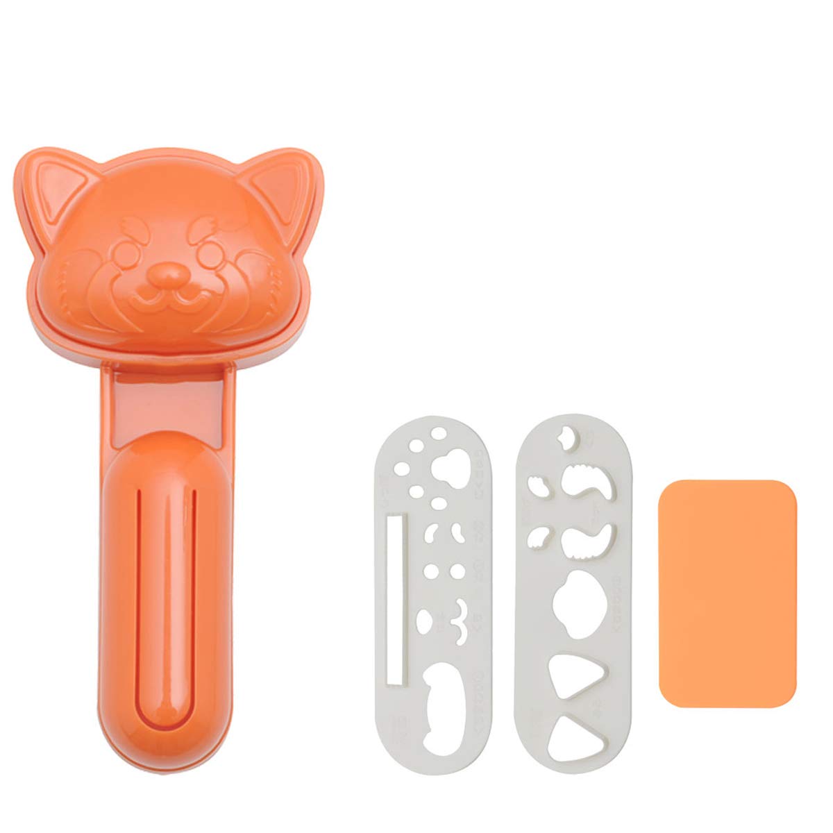 

Эрнест Персонаж Бенто Легкий Резак Панда любимый бренд крупных ресторанов (Онигири) (Красный комплект) - A-76821, оранжевый