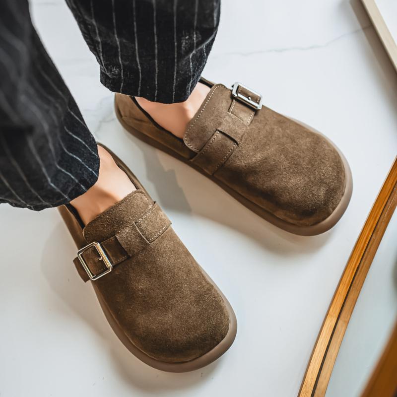 New Men's Shoes Lightweight Comfortable One Step Lazy Shoes Anti Slip Sports Bean Shoes Soft Bottom Wide Toe Men's Casual Shoes