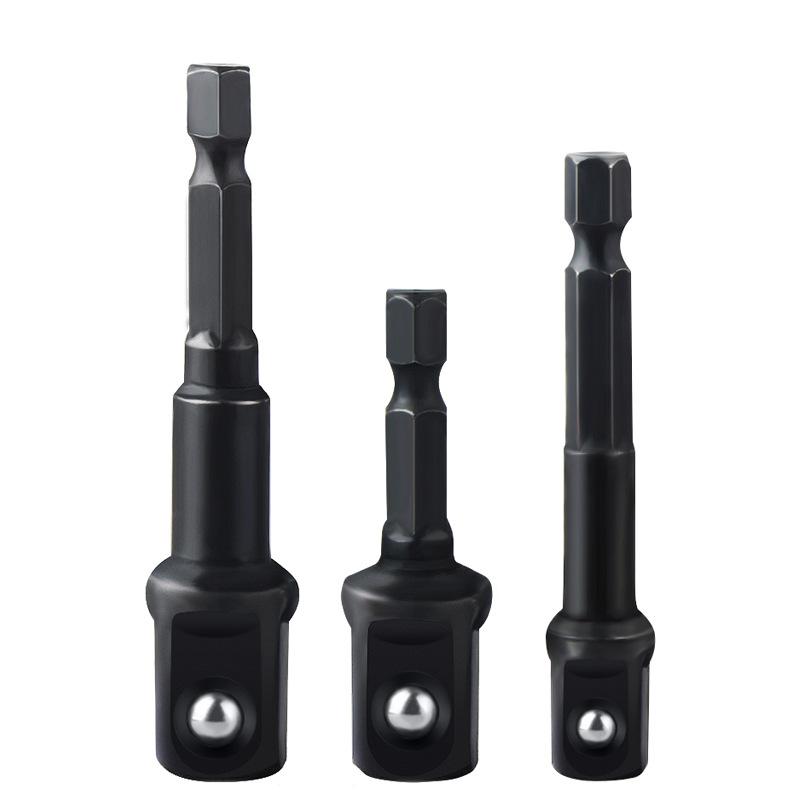 Texture1 Set 1 4 Drive Impact Socket Adapter Reducer Square Socket Drill Bit Bar Adapter Durable Steel for Garage Mechanics