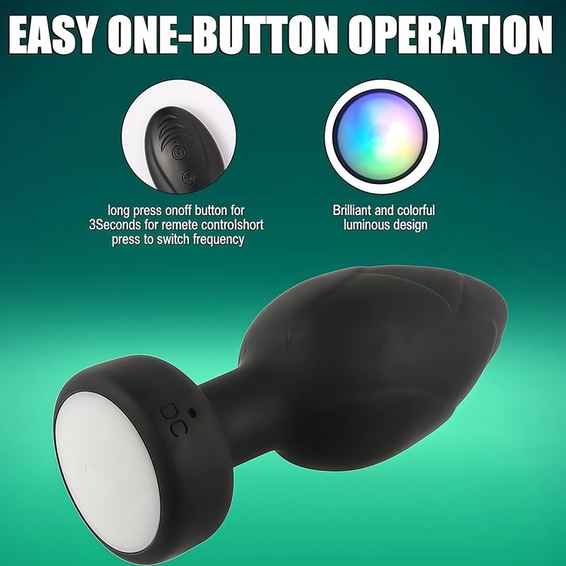 Anal Plug Vibrator Butt Plug Prostate Vibrating Massager Remote Control Female Masturbator Sex Toy for Couple with LED Light