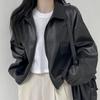 Korean Retro Stand Collar Zipper Long-Sleeve Casual Jacket for Women