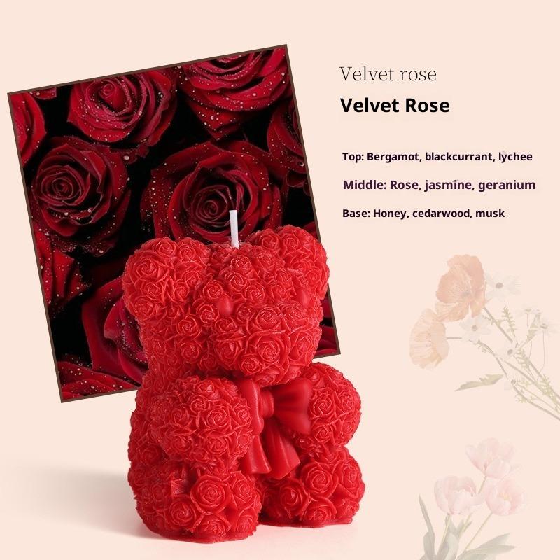 Scented Candles Cute Roses Love Bear Birthday Gift