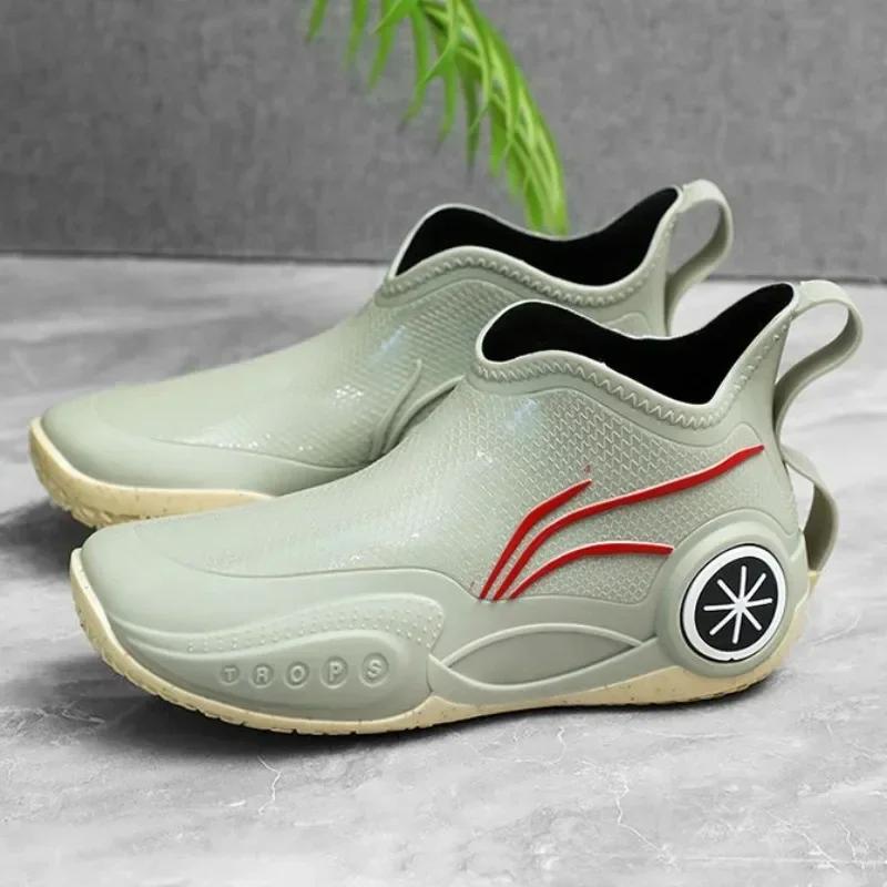 Модные износостойкие нескользящие резиновые сапоги для мужчин — фото 6