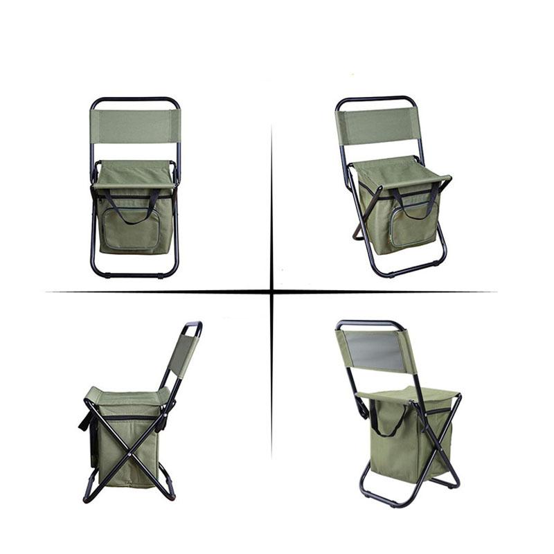 Portable Outdoor Folding Ice Pack Chair With Storage Bag And Backrest Insulation Function 3-in-1 Leisure Camping Fishing Chair