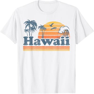 Vintage Hawaii Beach Summer Surfing Hawaiian Surf Retro T-Shirt