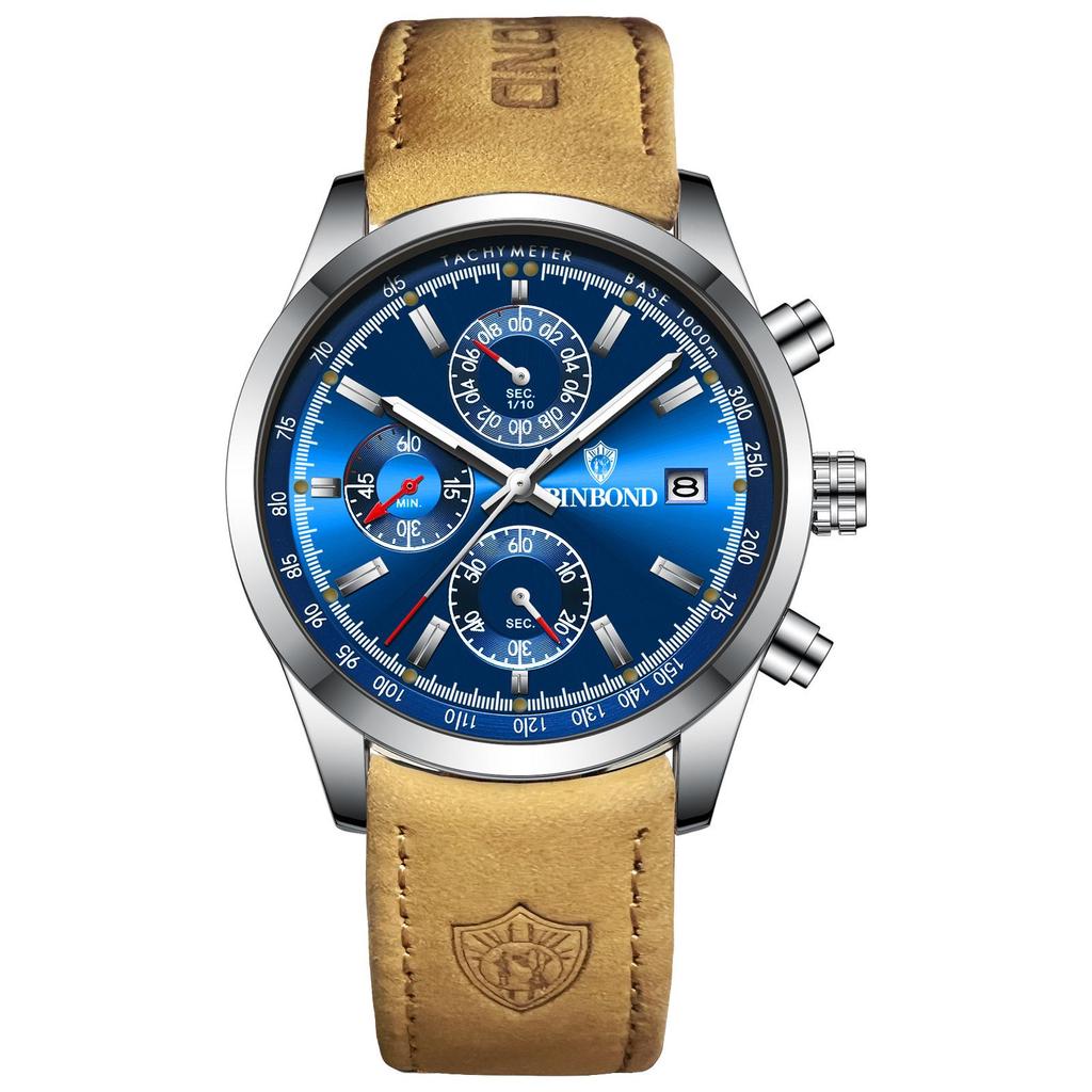 Binbang Steel Strap Men's Quartz Wristwatch - Hot Seller Live Broadcast Edition