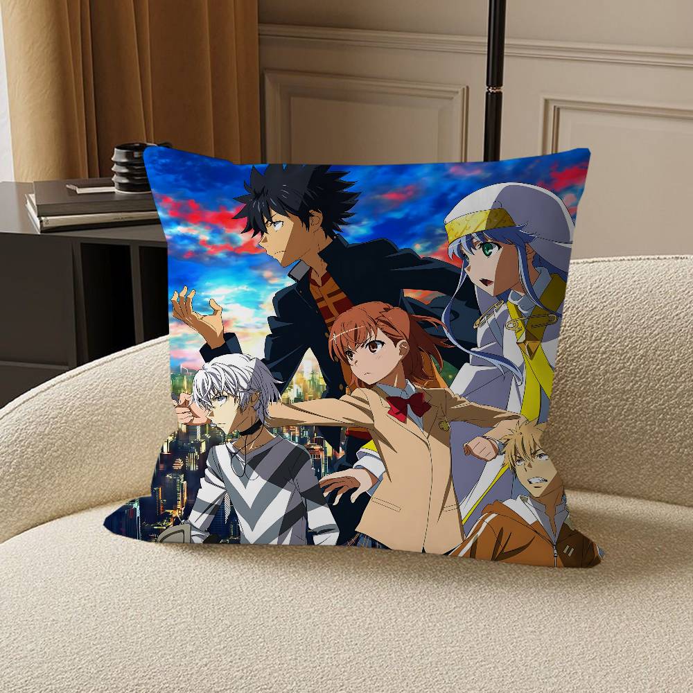 Anime A Certain-Magical-Index Kissen Anime Kissen Sofa Bett Kopfkissenbezug Kissenbezug 45x45 Cm Mode